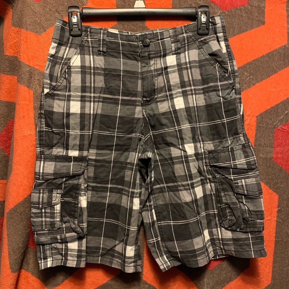 Kid's Plaid Cargo Shorts
